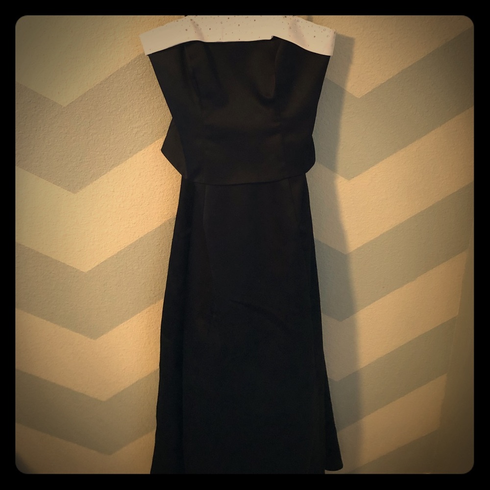 Black and white sparkly formal